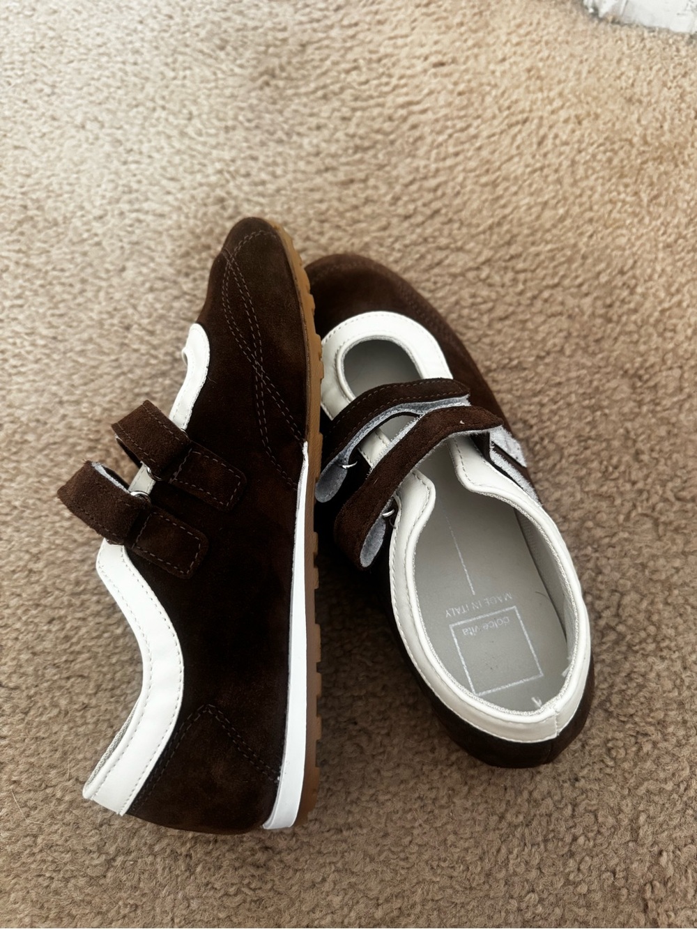 Classic Brown and White Dolce Vita Swan Mary Jane Sneakers - Picture 2 of 3